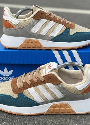 Чоловічі кросівки adidas ruuning blue/brown5 фото