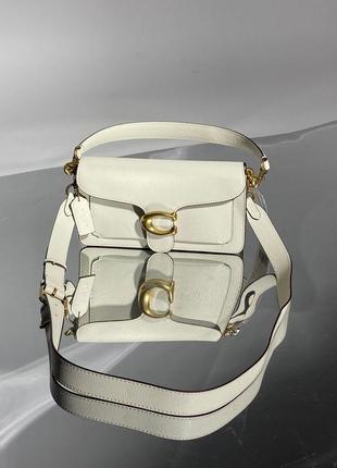 Coach tabby shoulder bag 26 brass/chalk3 фото