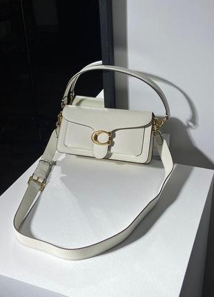 Coach tabby shoulder bag 26 brass/chalk8 фото