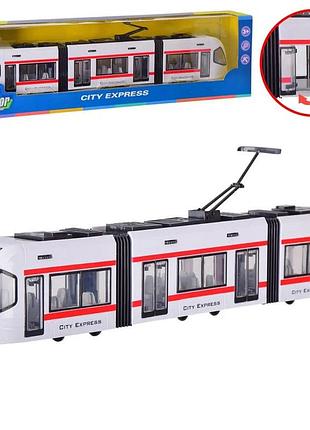 Детский поезд игрушечный скоростной "city express" с открывающимися дверями