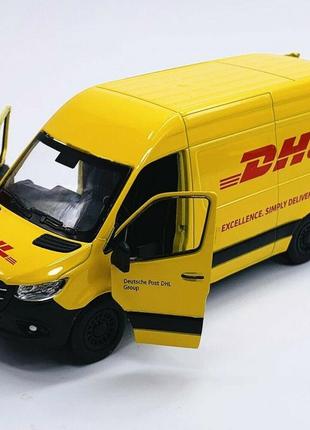 Металлическая машинка mercedes-benz sprinter dhl edition