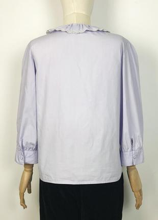 Бавовняна французька брендова блуза з мереживом balzac2 фото