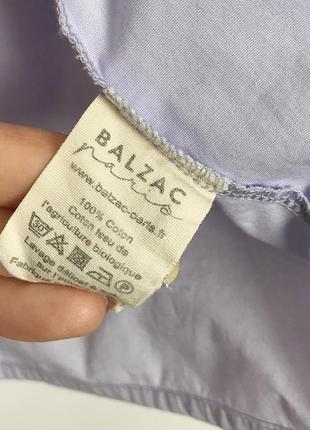 Бавовняна французька брендова блуза з мереживом balzac8 фото