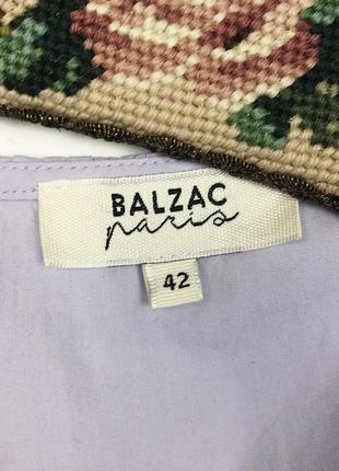 Бавовняна французька брендова блуза з мереживом balzac7 фото