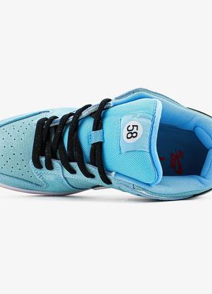 Nike sb dunk low gulf "blue orange"чоловічі кросівки якість висока приємні в носінні8 фото