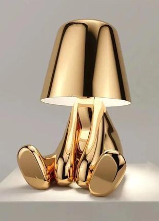 Нічник на акумуляторах "людина, що сидить", в золоті