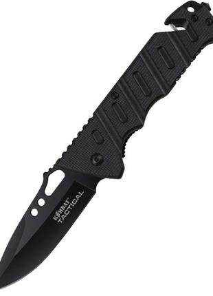 Ніж kombat uk trooper lock knife розкладний тактичний для військових з стропорізом та склобоєм ku-22