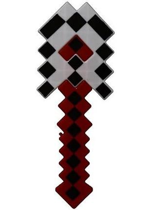 Игрушка лопата майнкрафт minecraft светится разными цветами, издает звуки на батарейках 3