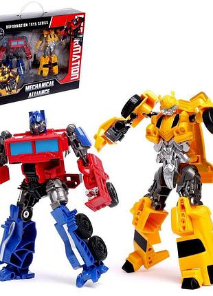 Набір роботів трансформерів оптимус прайм і бамблбі автоботи transformers 18 см.