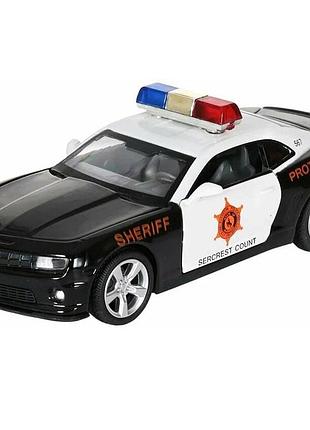 Машинка металева chevrolet camaro ss-police 2013 машинка поліція автопром 1:32