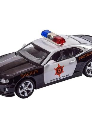 Машинка металева chevrolet camaro ss-police 2013 машинка поліція автопром 1:323 фото