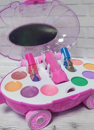 Ігровий набір дитячої косметики карета на колесах
