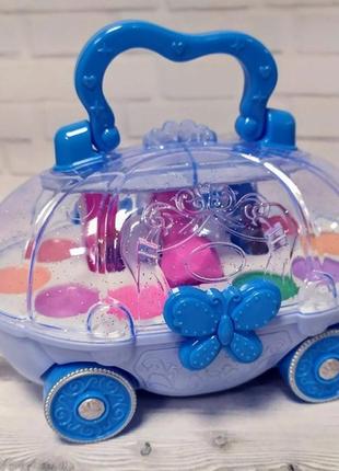 Ігровий набір дитячої косметики карета на колесах3 фото