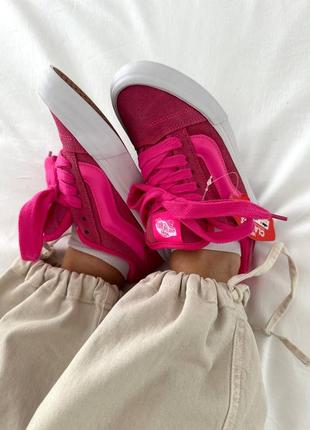 Vans knu old skool acid pink premium4 фото