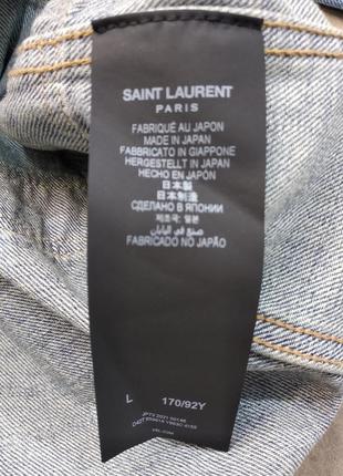 Джинсовая куртка пиджак saint laurent paris8 фото