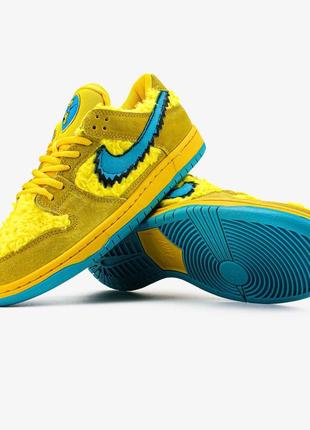 Nike sb dunk low grateful dead x yellow bear мужские кроссовки качество высокое приятные в носке8 фото