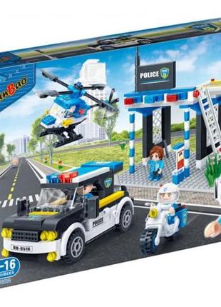 Конструктор 7002 "поліція" 522 елементів поліцейський гараж banbao