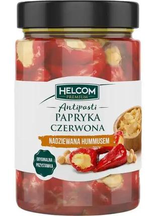 Перець червоний фарширований хумусом helcom premium 260g ск/б