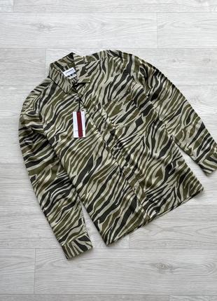 Нова сорочка lindbergh white freedom of movement superflex shirt jungle camo green