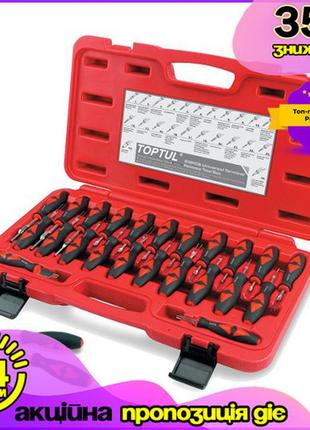 Комплект toptul 23од. для ремонту електропроводки автомобіля зняття клем дротів колодок dm-11