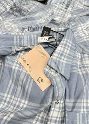 Рубашка в клетку от miu miu