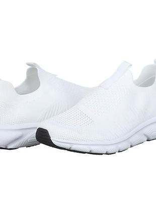 Женские белые текстильные слипоны classica 90039