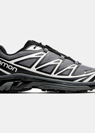 Кроссовки salomon xt-6 gore-tex black white мужские осенние кроссовки саломон