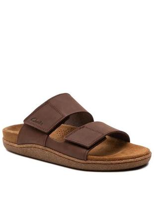 Clarks шльопанці чоловічі шкіра ортопедичні босоніжки шкіряні