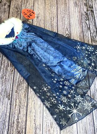 Новогоднее платье эльза холодное сердце с короной для девочки 4-5 лет, 104-110 см