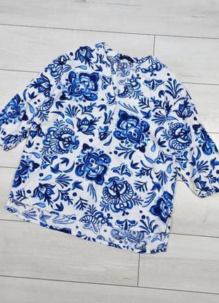 Суперовая льняная блуза с объемными рукавами от f&amp;f 💙