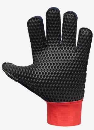 Детские вратарские футбольные перчатки размер 4 kipsta superesist красно-черный