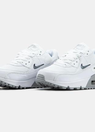 Чоловічі кросівки білі найк аір макс 90 Nike Dunk Low Supreme and Sail Supreme grey, кроссовки мужские белые найк еир макс