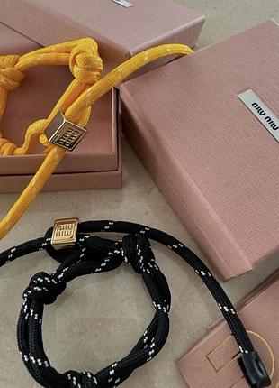 Браслет в стиле miu miu черный