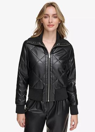 Стеганая куртка из искусственной кожи calvin klein