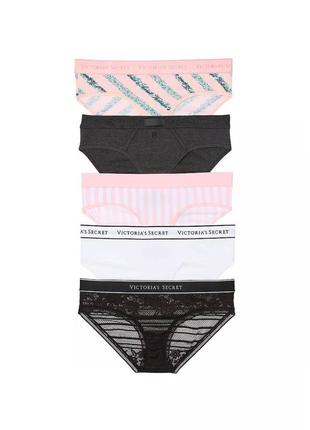 Набор хлопковых трусиков хипстеров victoria’s secret