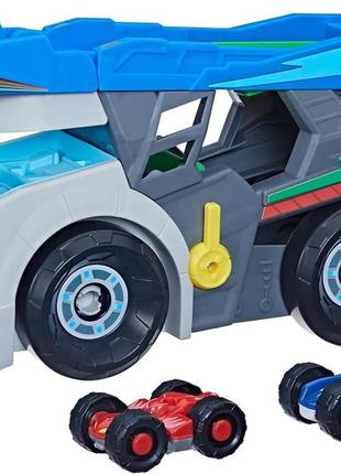 Игровой набор герои в масках автовоз с 2 машинками pj masks hero hauler truck f7594 hasbro