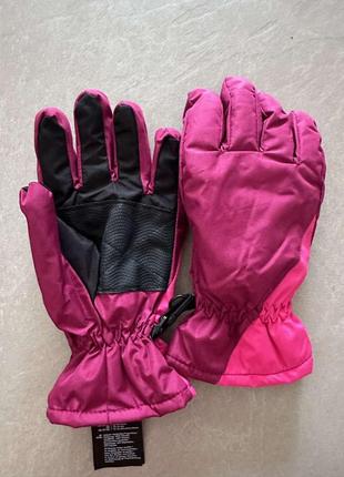 Лыжные термо перчатки, краги для девочек с усиленными ладонями, crivit pro.