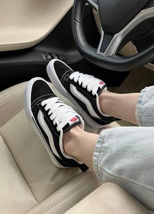 Vans knu skool black white5 фото