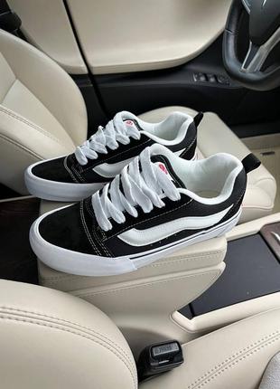 Vans knu skool black white2 фото