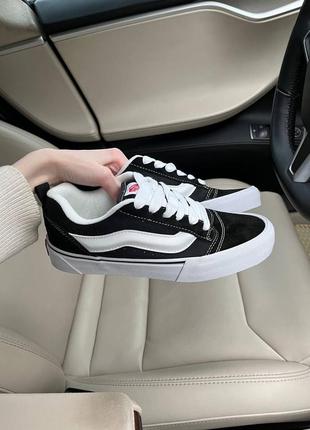 Vans knu skool black white4 фото