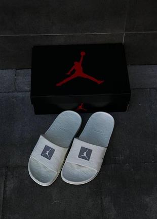Мужские шлепанцы jordan белые шлепанцы джордан