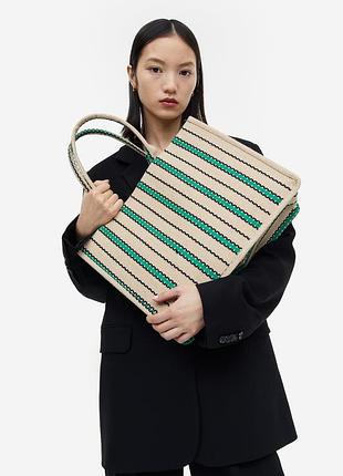 Новая жаккардовая сумка, сумочка шопер h&m