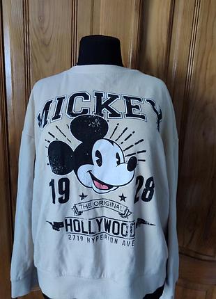 Свитшот принт микки маус батал натуральная ткань