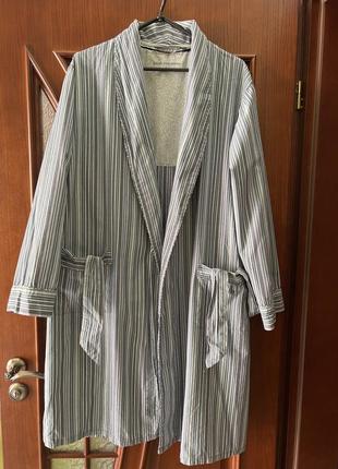 Чоловічий халатик бавовняний в смужку від rosha john rocha l