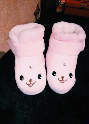 Теплые пинетки, сапожки, тапочки для маленькой принцессы.