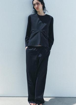 Топ жіночий смугастий драпірований zara new