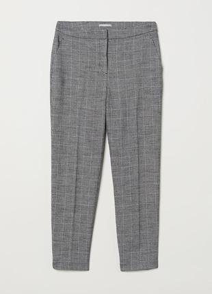 Брюки h&m в клетку серые