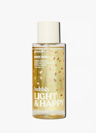 Парфумований міст для тіла вікторія сікрет victoria's secret pink bubbly light & happy body mist 250