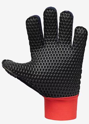 Детские вратарские футбольные перчатки размер 5 kipsta superesist красно-черный
