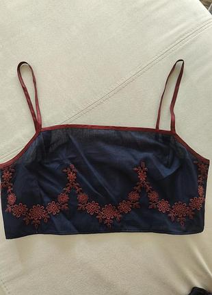 Топ с вышивкой бренд sportmax итальялия max mara